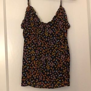LOFT Navy Floral Tank Top Camisole
